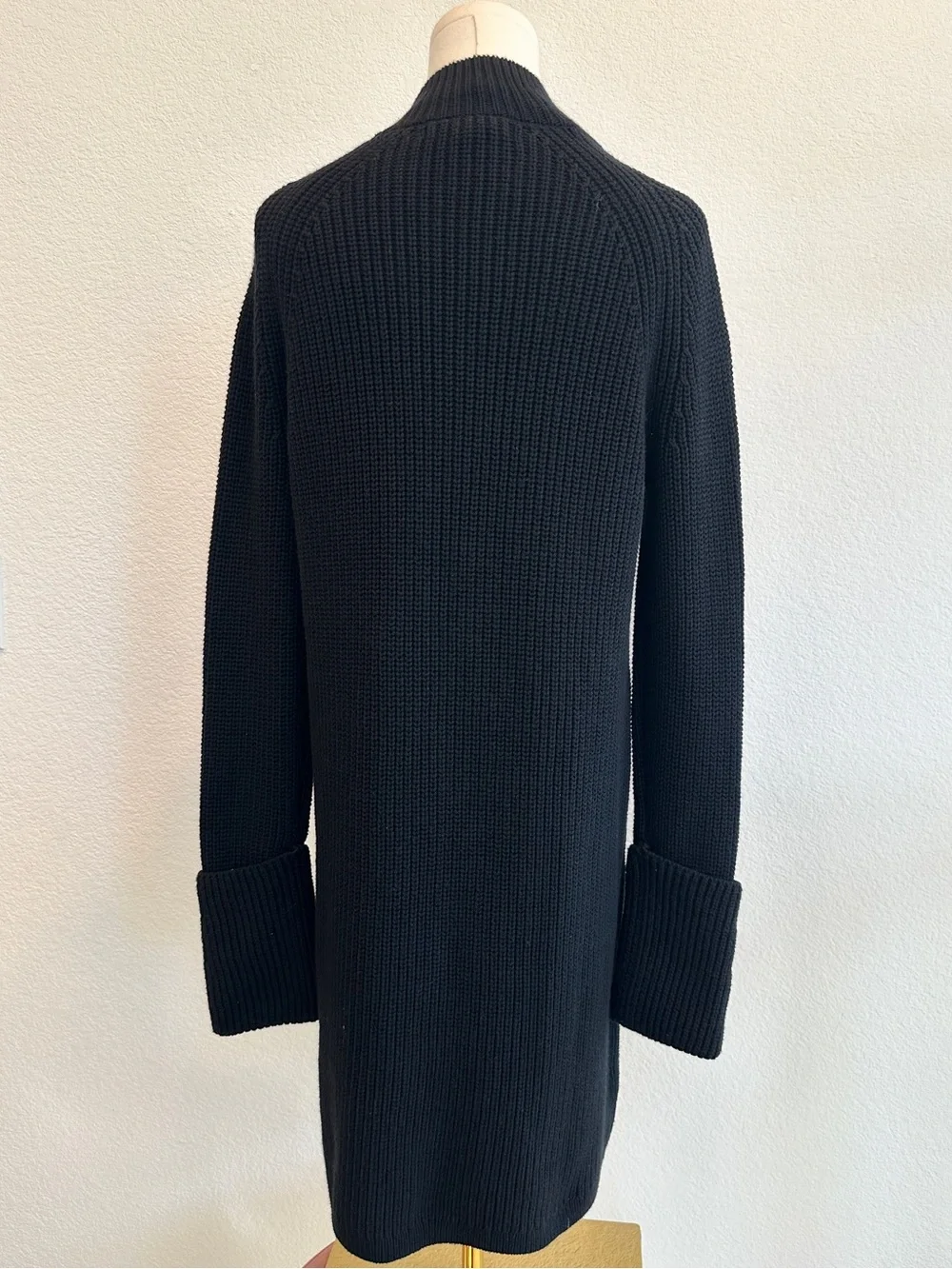 Banana Republic NWT Black Ribbed Mock Neck Sweater Dress | Medium | $180 Retail